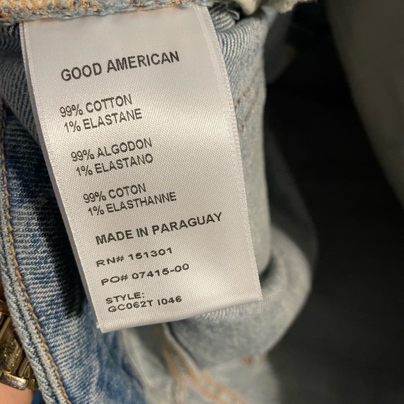 Good American Good Classic High Rise Distressed Jeans Size 8 NWT - Picture 9 of 9